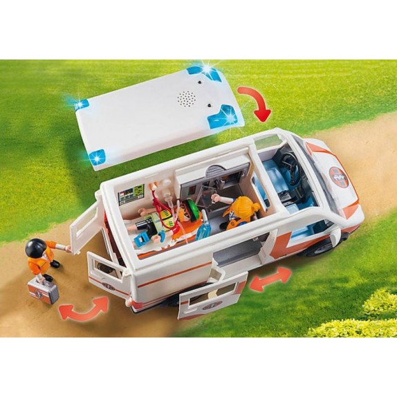 AMBULANCIA CON LUCES PLAYMOBIL