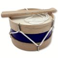 TAMBOR MADERA PIEL AZUL 17X11CM TAMBORRADA