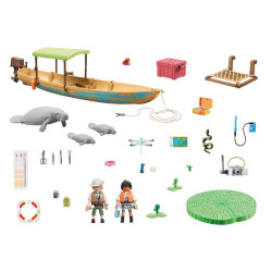 Playmobil Wiltopia Viaje en Barco a los Manatíes