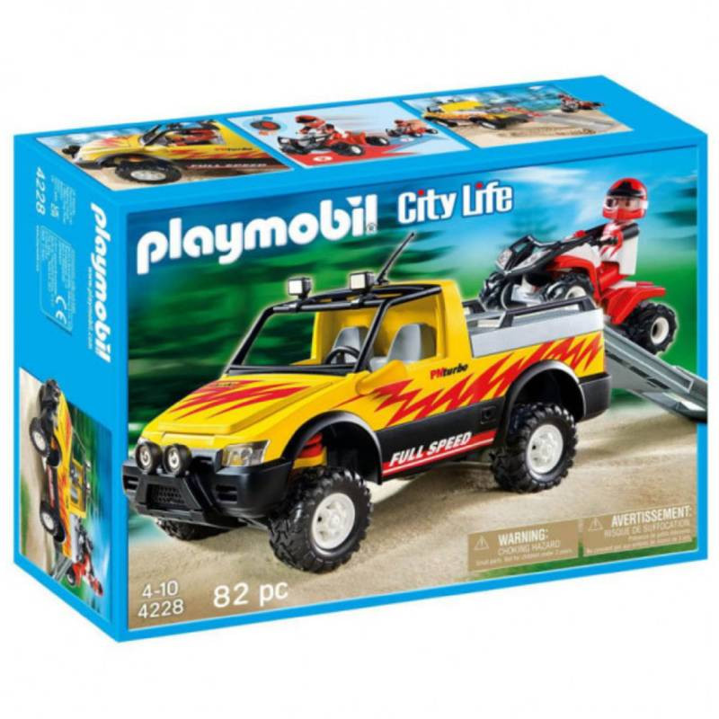 Playmobil Pick Up con Quad de Carreras