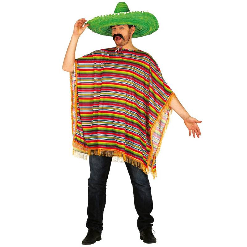 Disfraz Mejicano Poncho Adulto