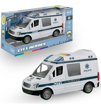 FURGÓN POLICIA 1:16 LUZ SONIDO