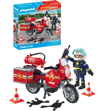 PLAYMOBIL MOTO DE BOMBEROS...