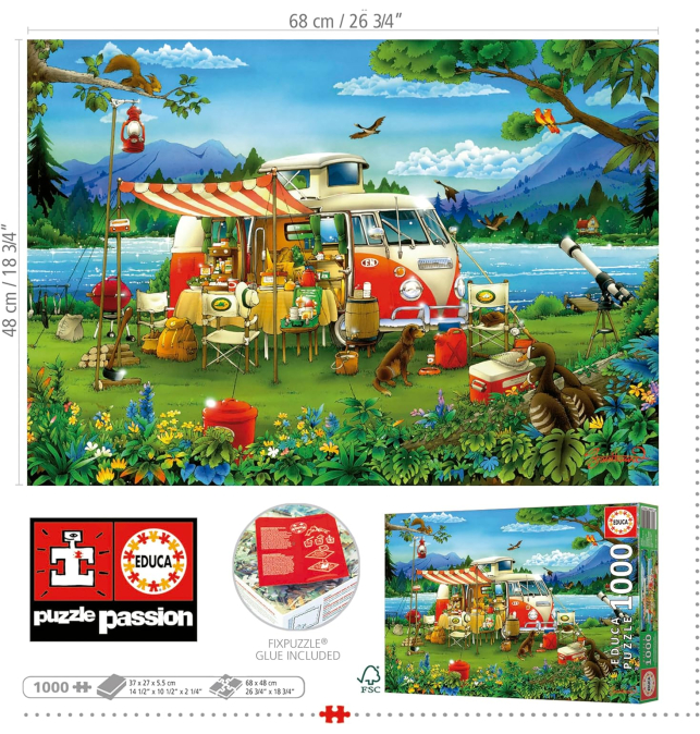 Puzzle De 1000 Piezas Cocina De Campo | 67.5x67.5 Cm | Cartón Reciclado De Alta Calidad | Regalo Para Adultos Y Niños
