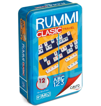 JUEGO RUMMI VIAJE CAJA METAL