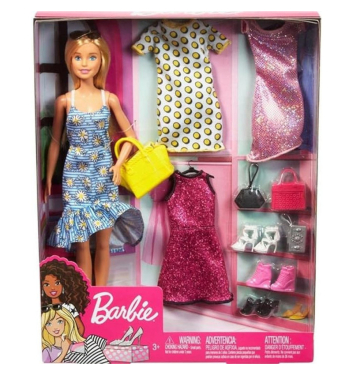 BARBIE FASHIONISTA CON 4 MODAS