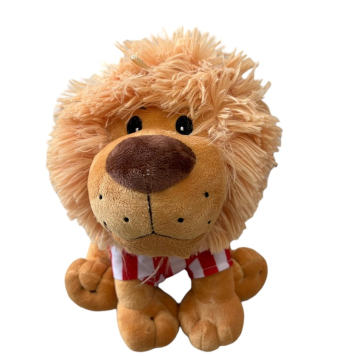 PELUCHE LEÓN ROJIBLANCO 25CM