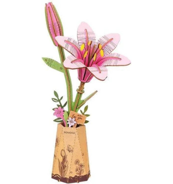 PUZZLE FLOR PINK LILY 3D