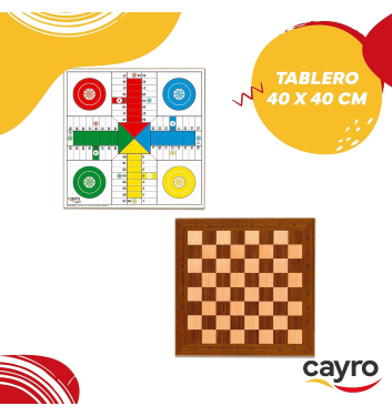 TABLERO PARCHÍS DAMAS