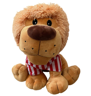 PELUCHE LEÓN ROJIBLANCO 25CM