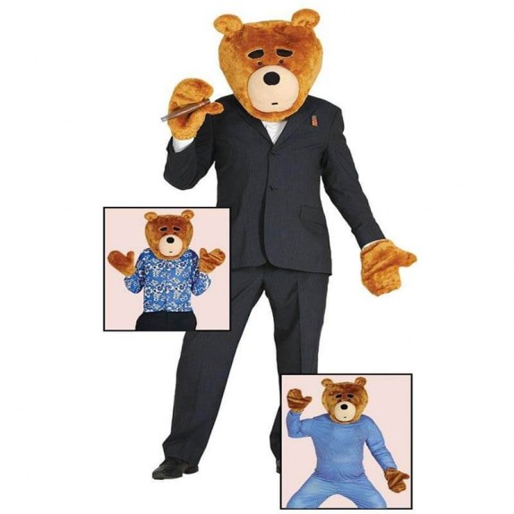 DISFRAZ ADULTO CABEZA Y MANOS OSO